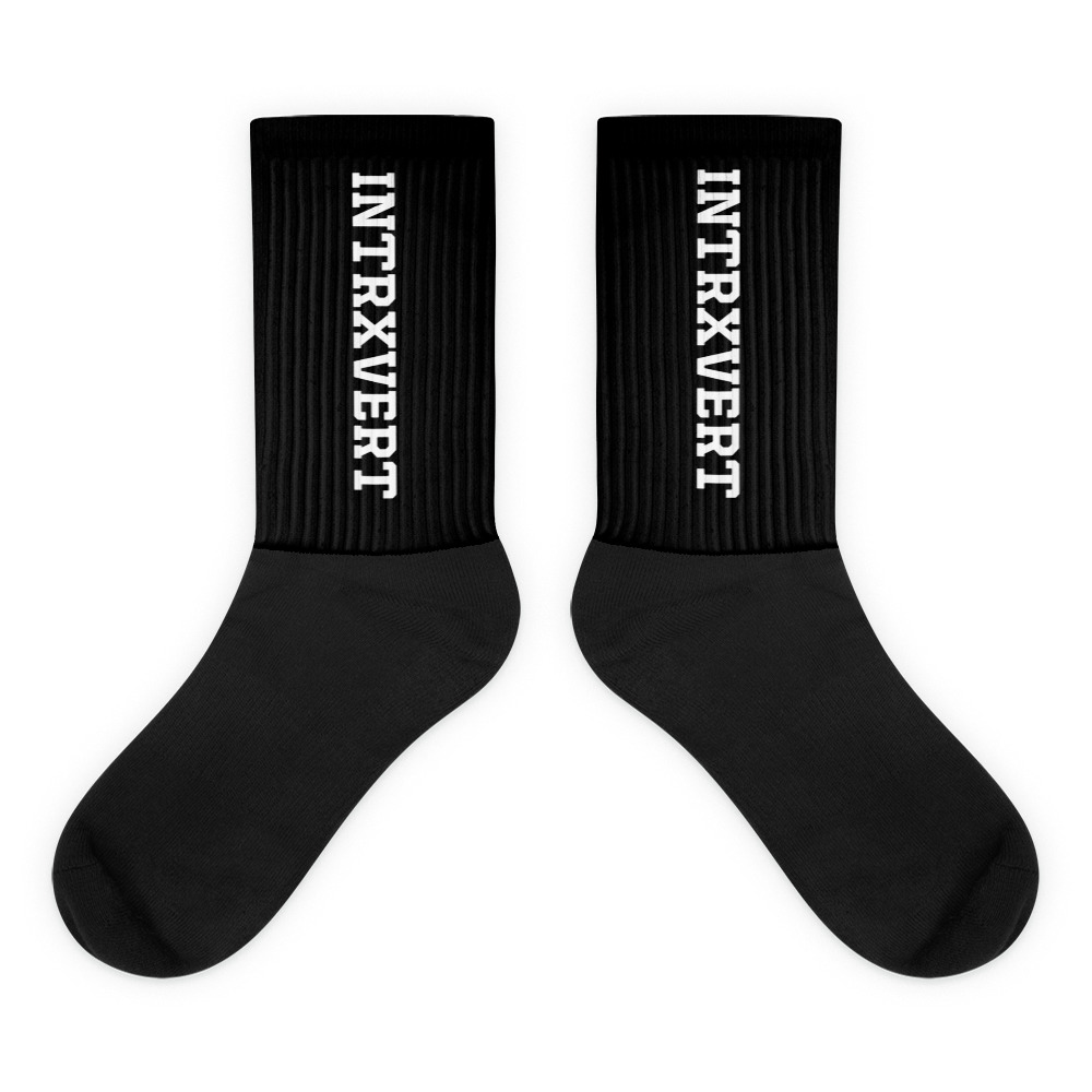 INTRXVERT Black Socks