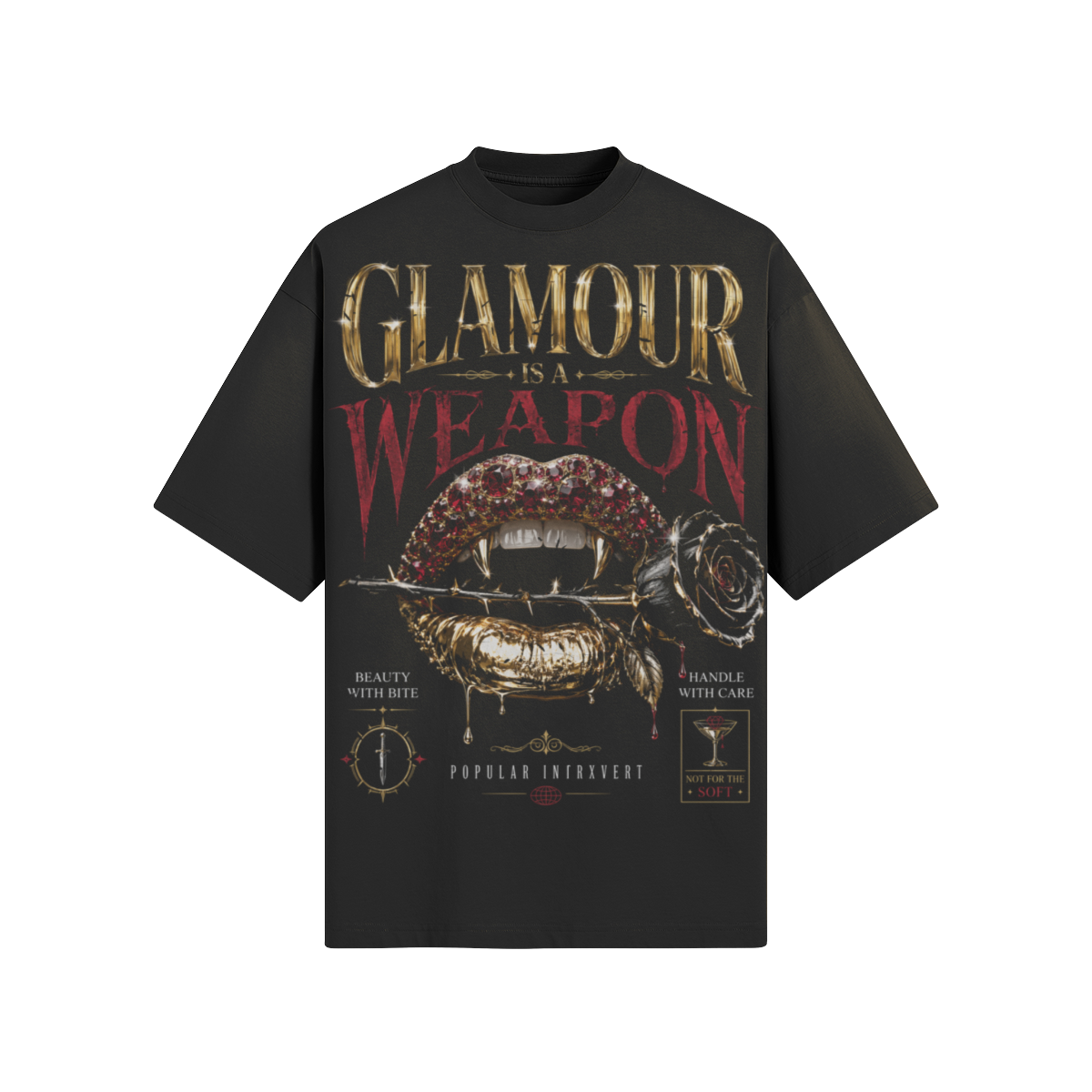 Glamour Is A Weapon | Oversized Graphic T-Shirt