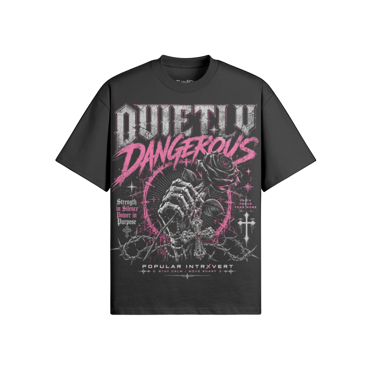 Quietly Dangerous | Oversized Graphic T-Shirt