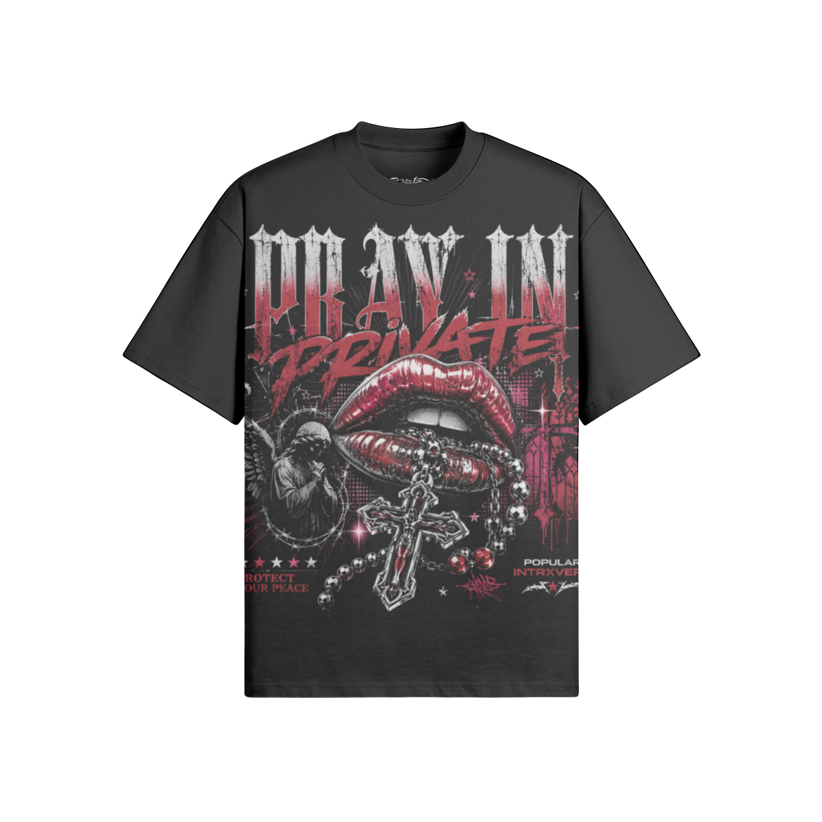 Pray In Private | Oversized Graphic T-Shirt