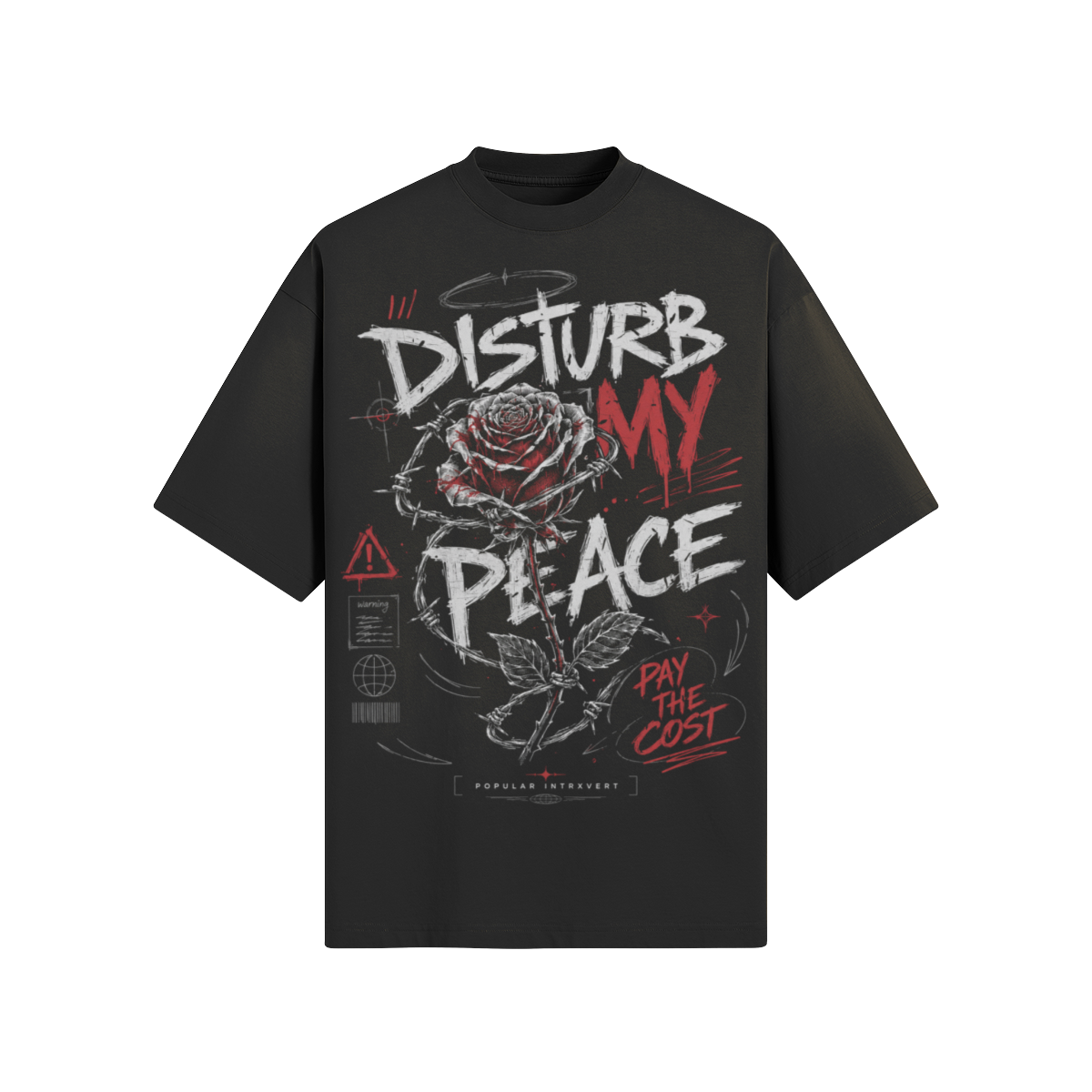 Disturb My Peace Oversized Graphic T-Shirt | 260 GSM Cotton