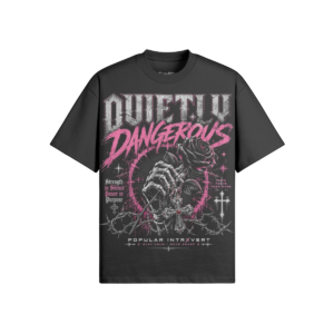 Quietly Dangerous 425 GSM Oversized Graphic T-Shirt